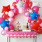 Star Balloons, 10 pcs Red Blue Silver, 18" Aluminum Foil, Self-Sealing, for Helium, Party Decorations, Wide Occasions